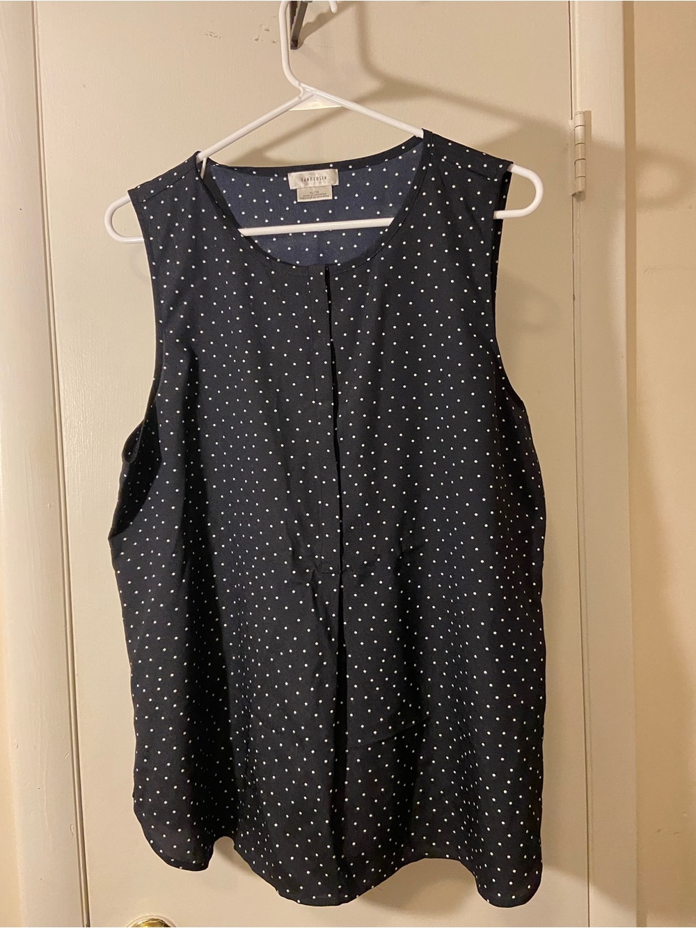 Van Heusen Navy Blue Polka Dot Sleeveless Tank